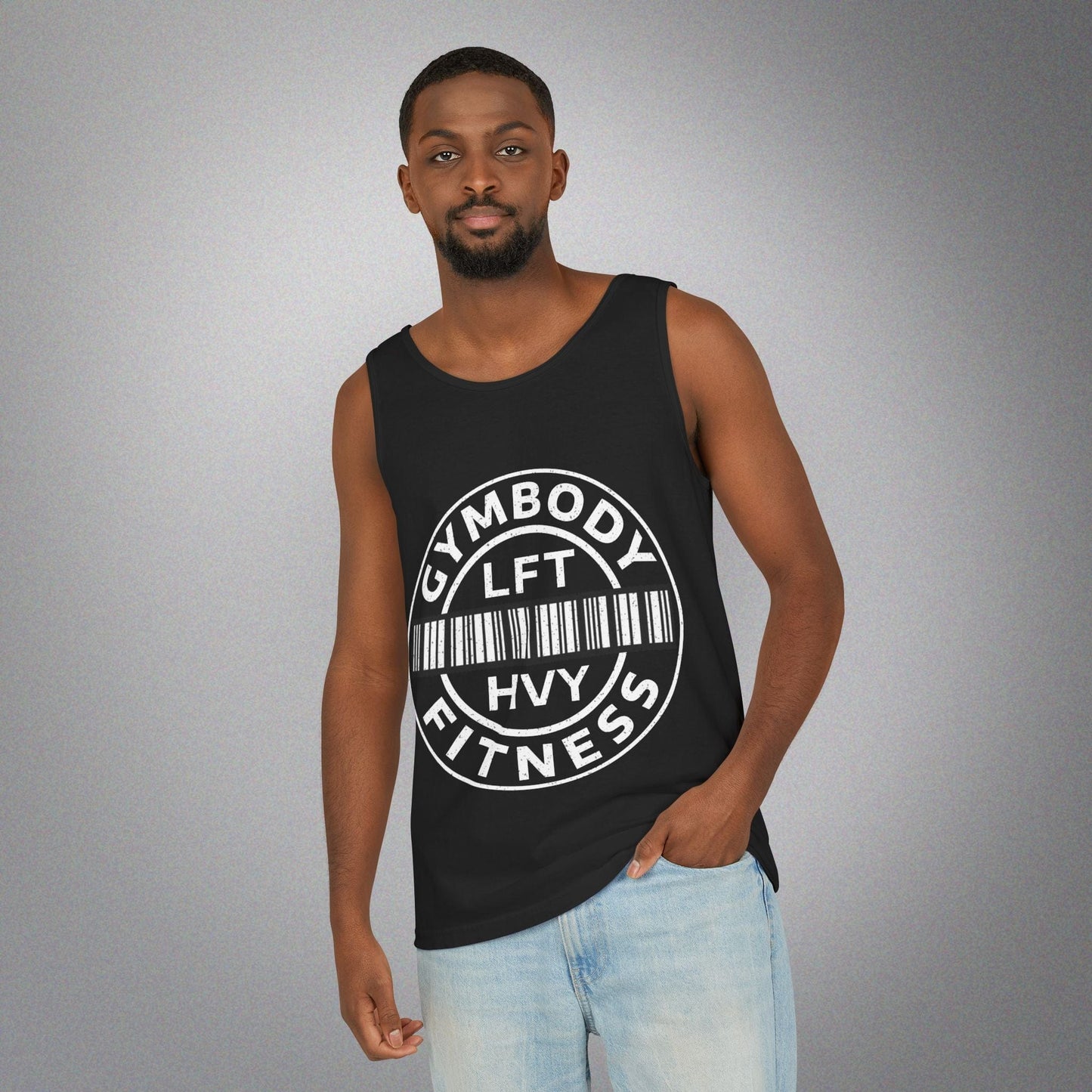 Men's Garment-Dyed Tank Top Black