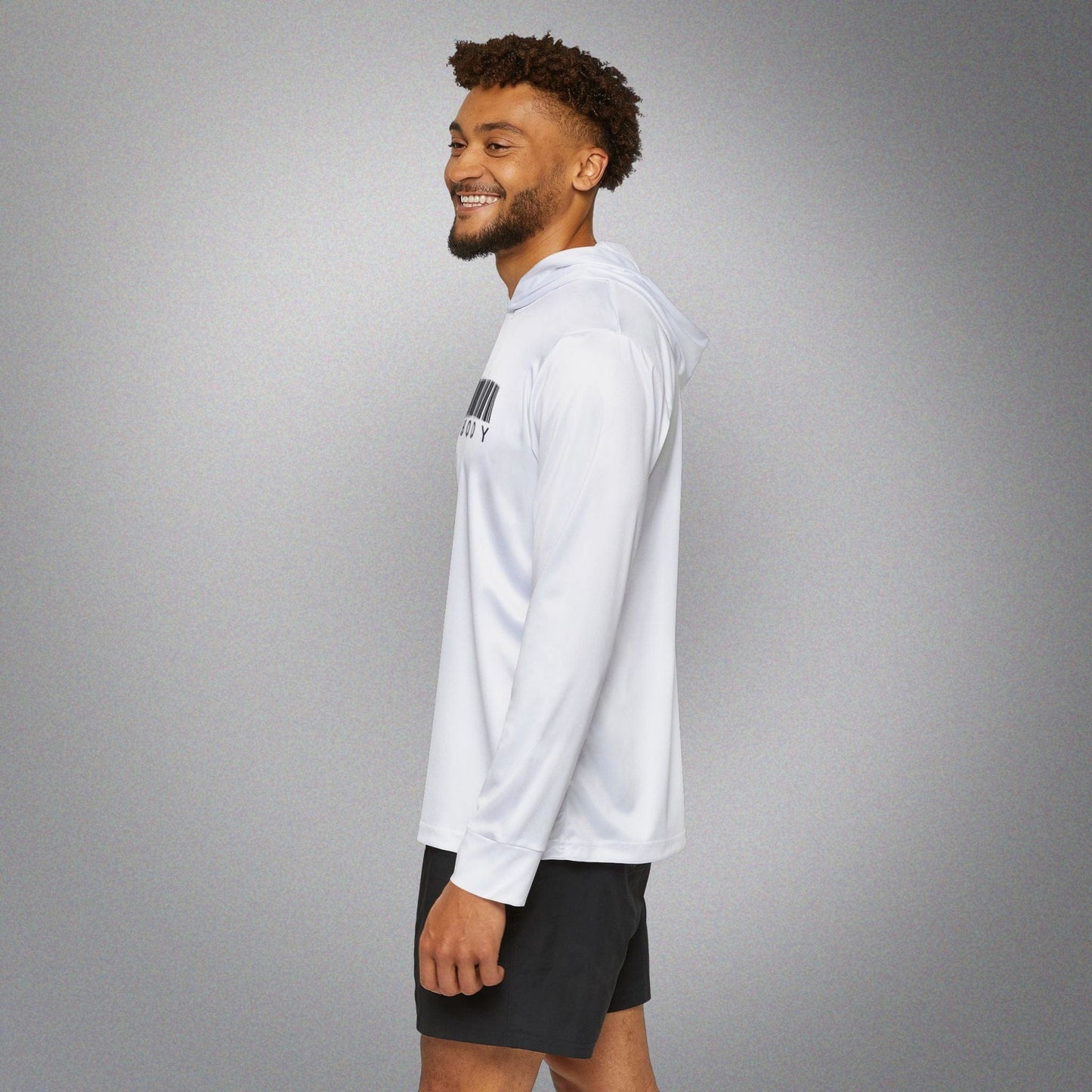 Men's Moisture-Wicking Polyester Hoodie White