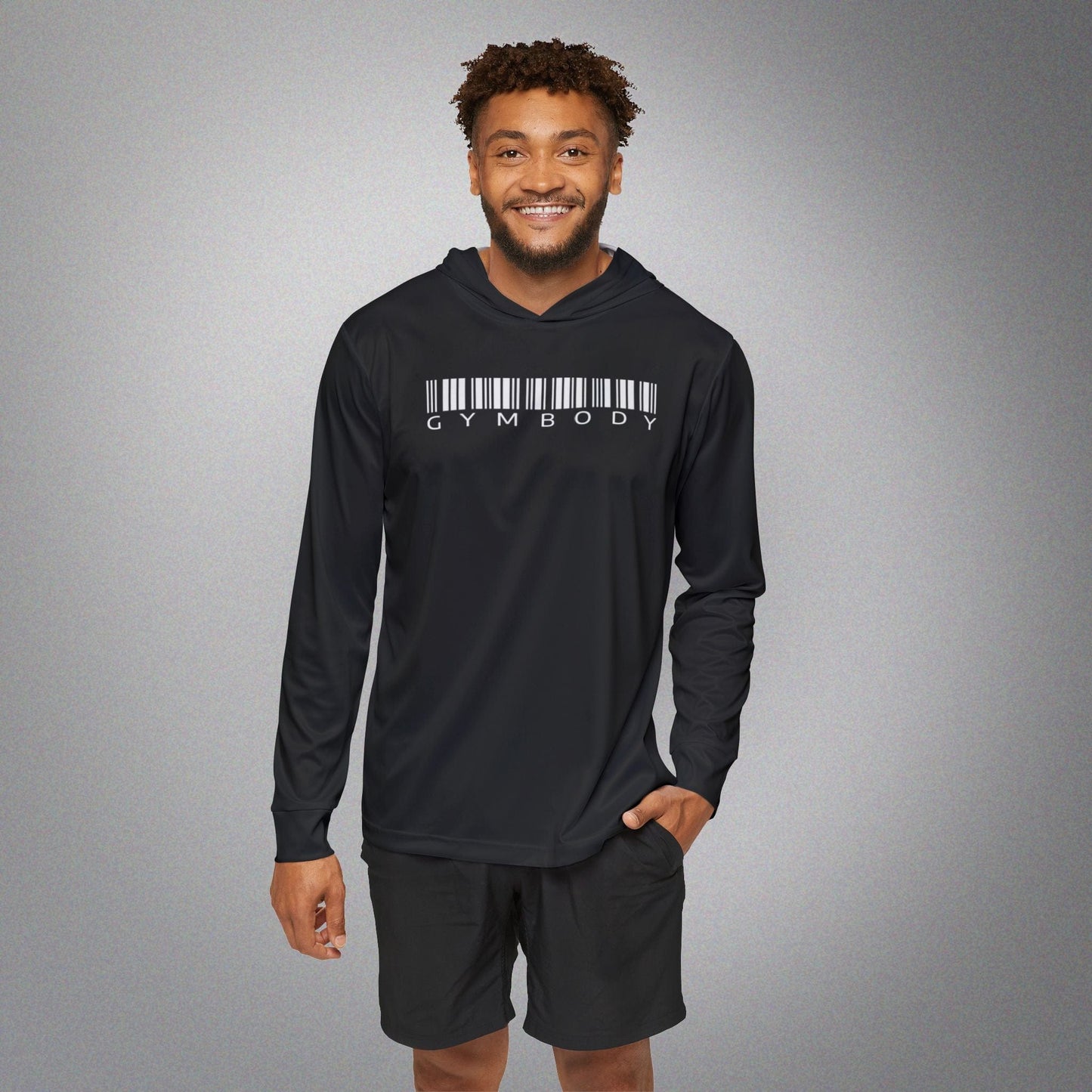 Men's Moisture-Wicking Polyester Hoodie Black
