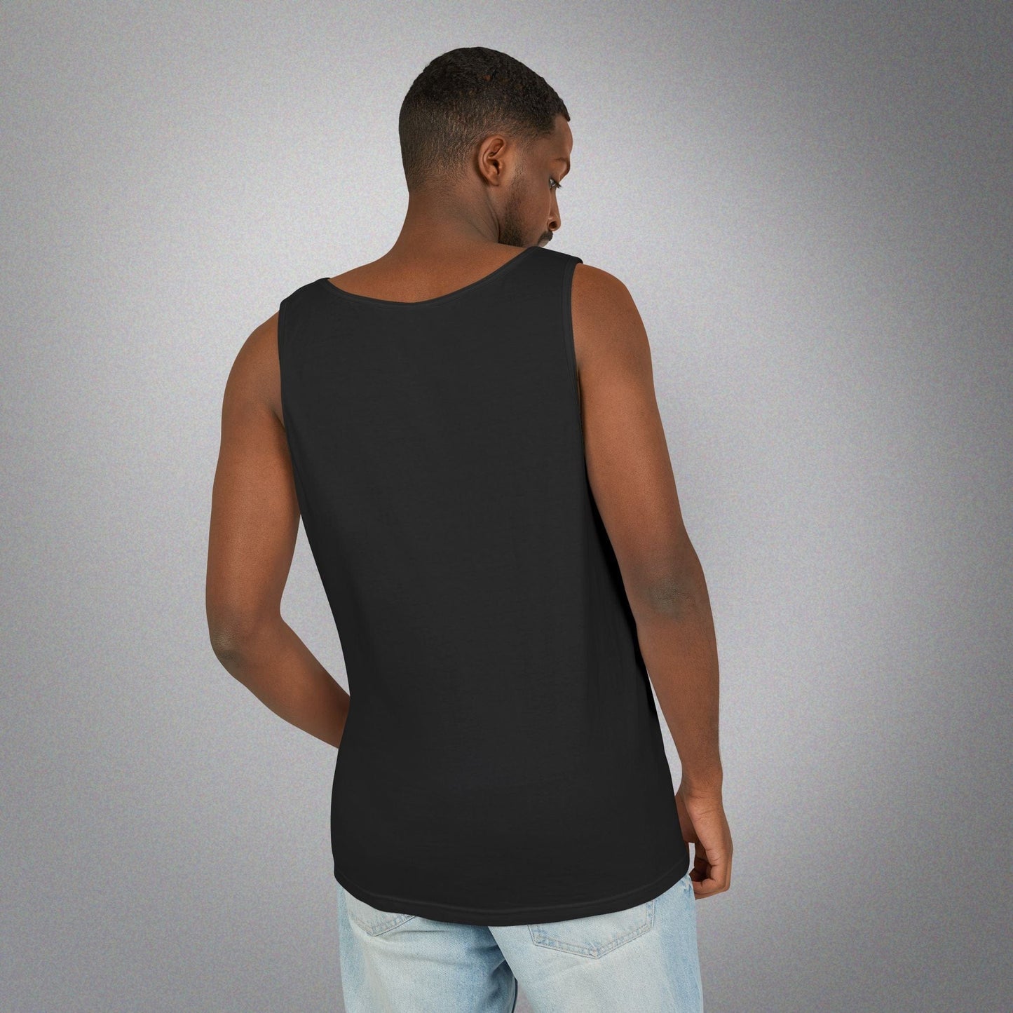 Men's Garment-Dyed Tank Top Black