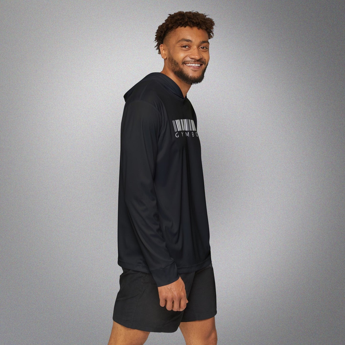 Men's Moisture-Wicking Polyester Hoodie Black