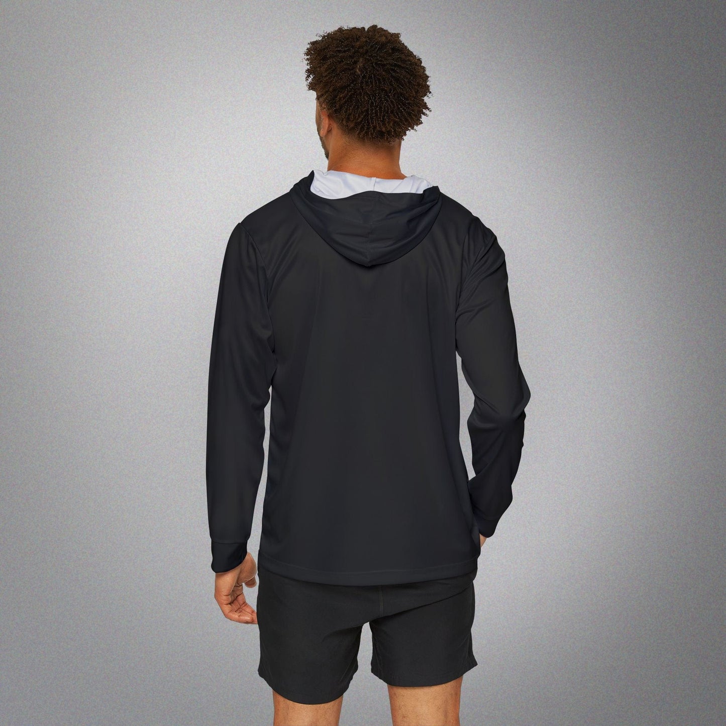 Men's Moisture-Wicking Polyester Hoodie Black