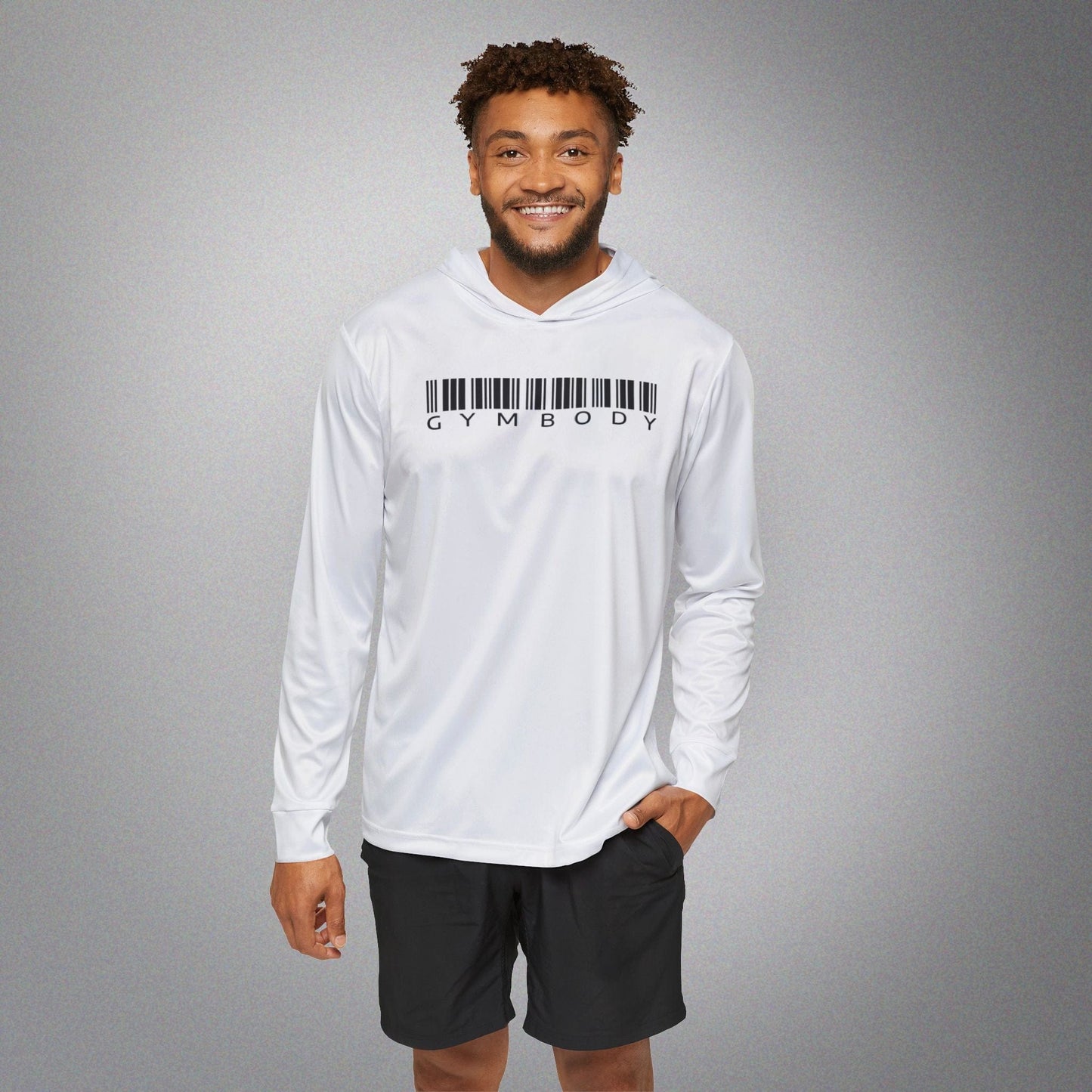Men's Moisture-Wicking Polyester Hoodie White