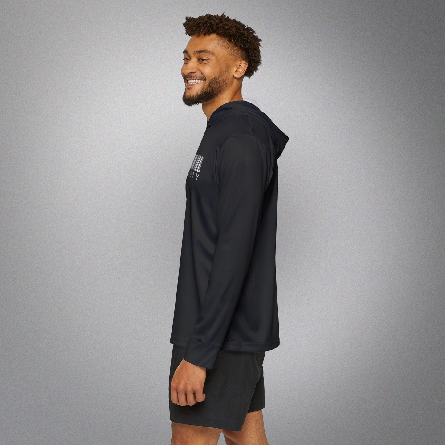 Men's Moisture-Wicking Polyester Hoodie Black