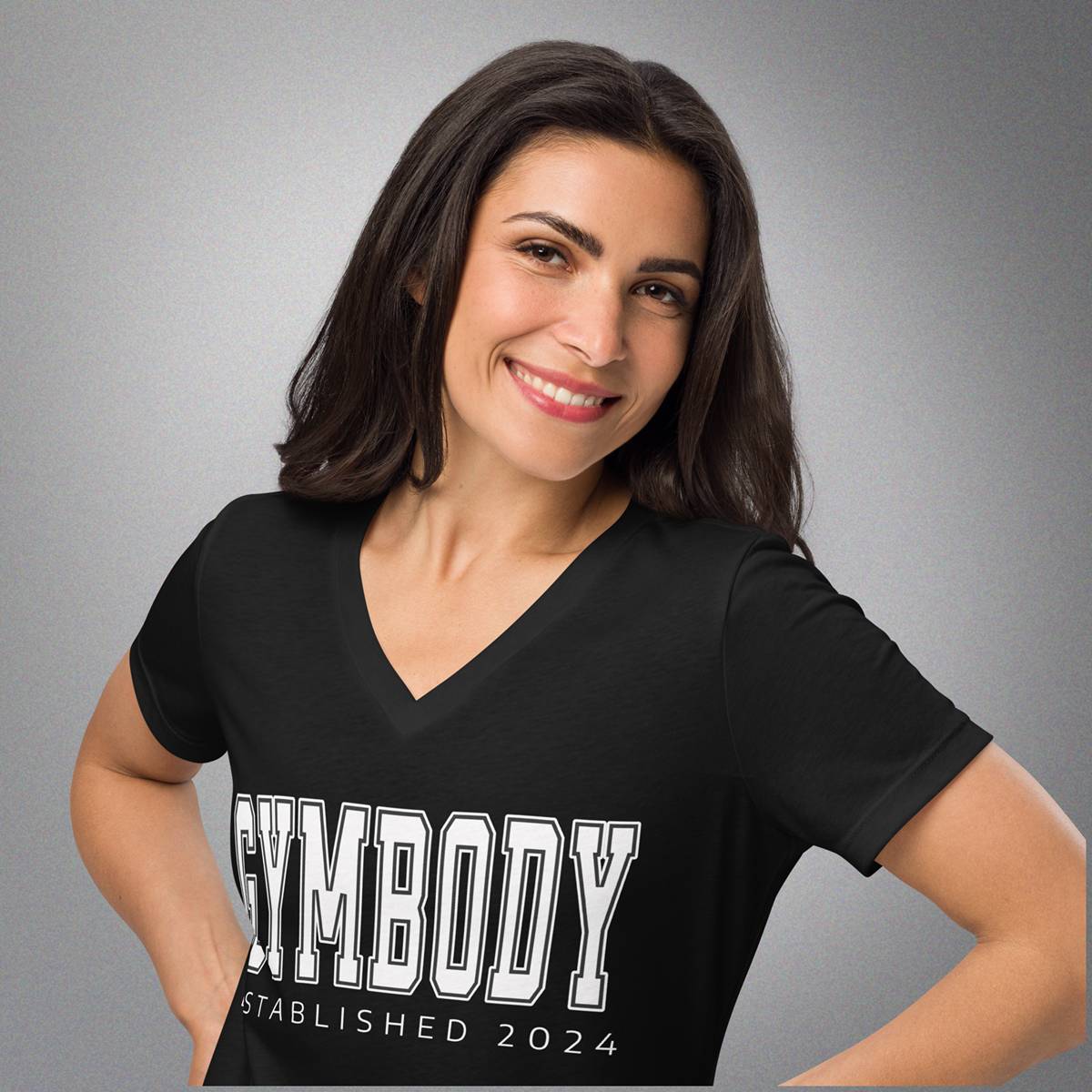 Women’s V-Neck Cotton Black