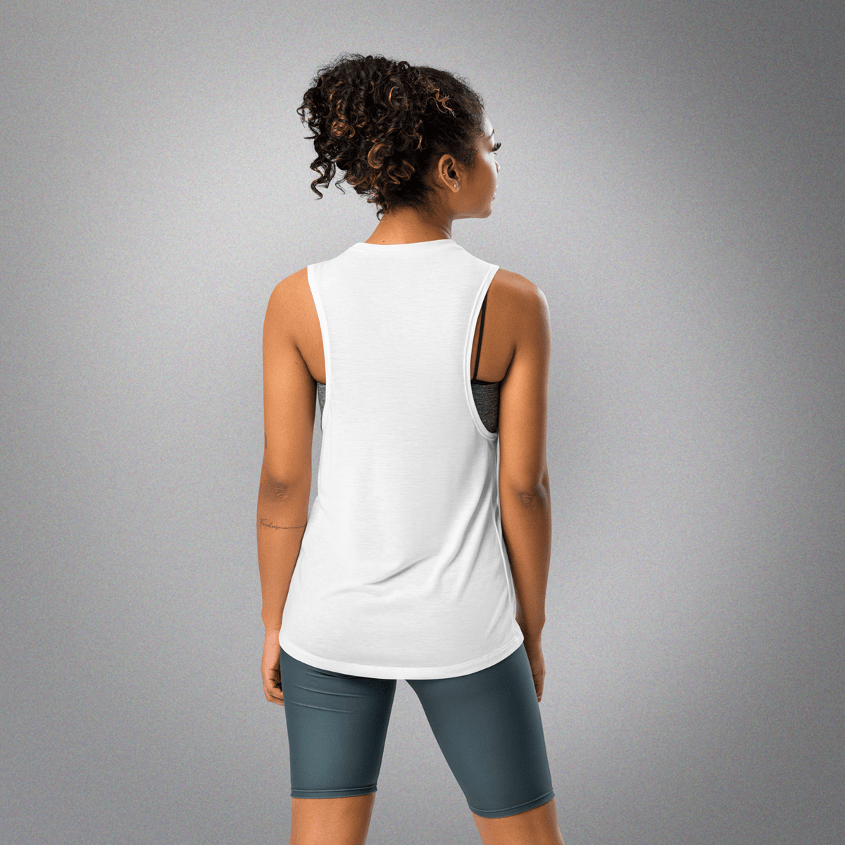 Women's Muscle Tank White