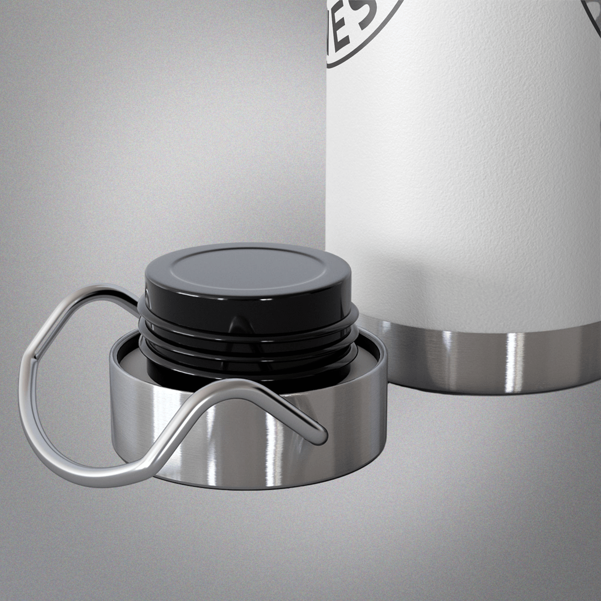 Copper Vacuum Insulated Bottle, 22oz White