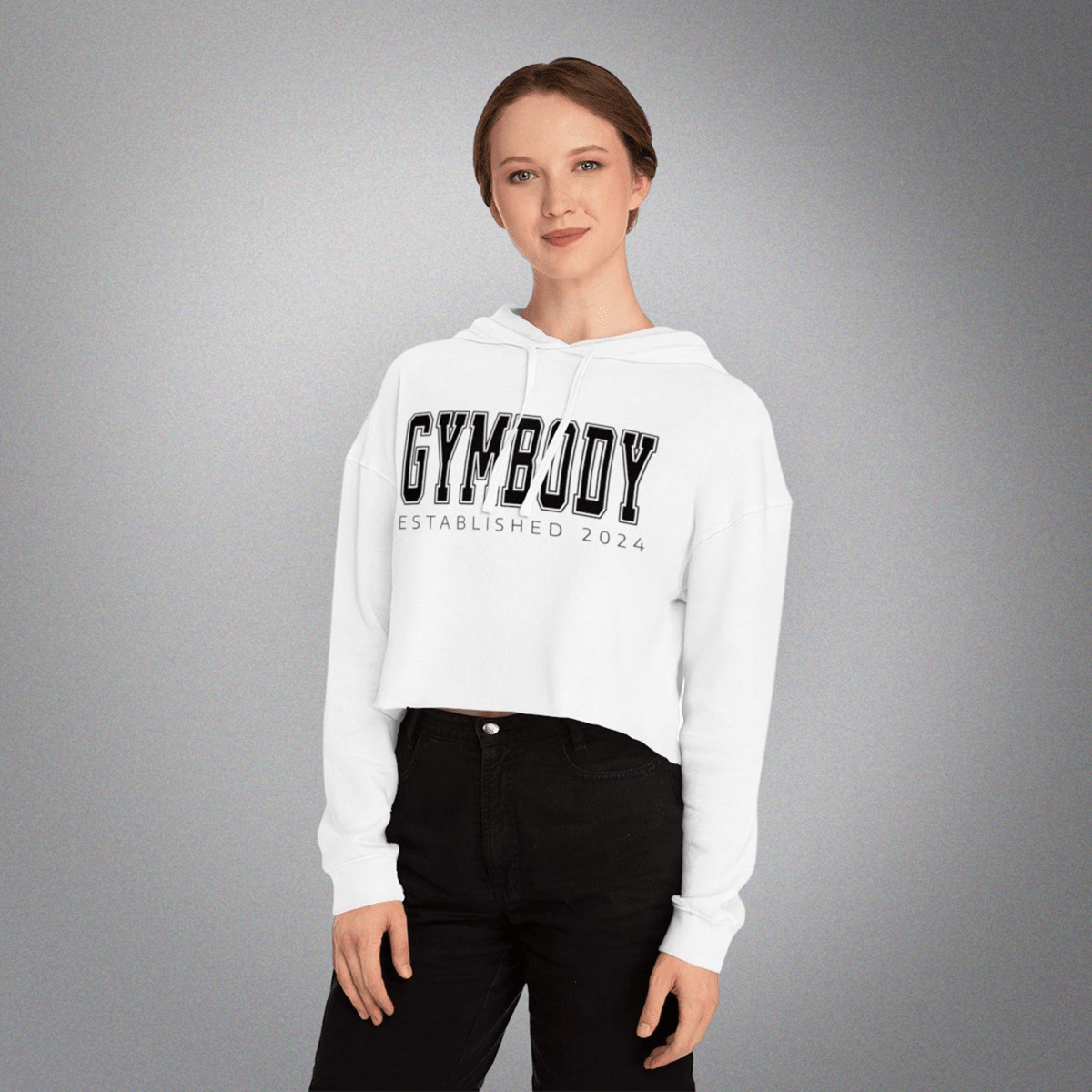 Women’s Crop Hoodie White