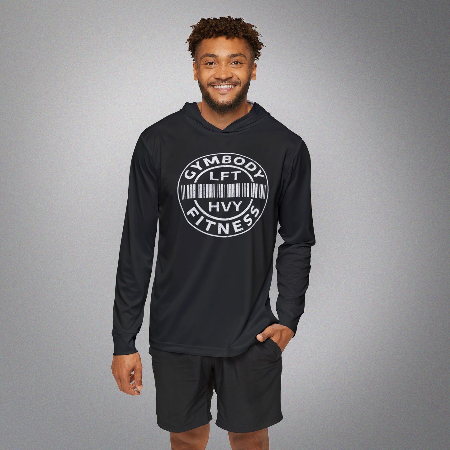 Men's Moisture-Wicking Polyester Hoodie Black