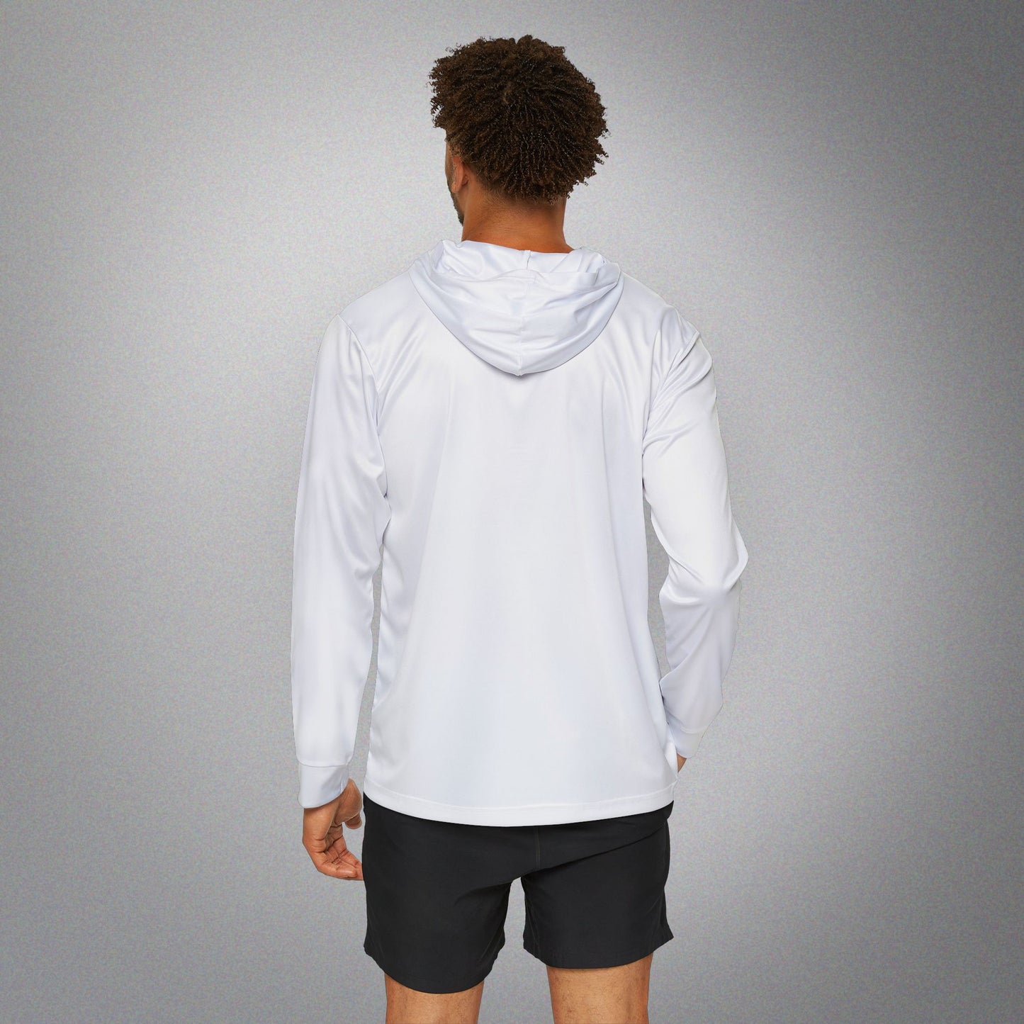 Men's Moisture-Wicking Polyester Hoodie White