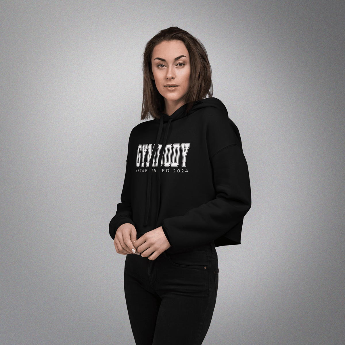 Women's Crop Hoodie Black