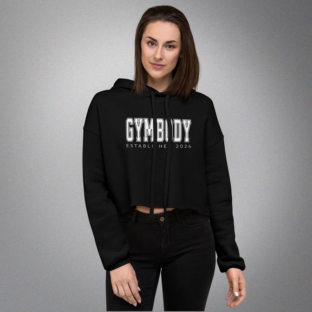 Women's Crop Hoodie Black