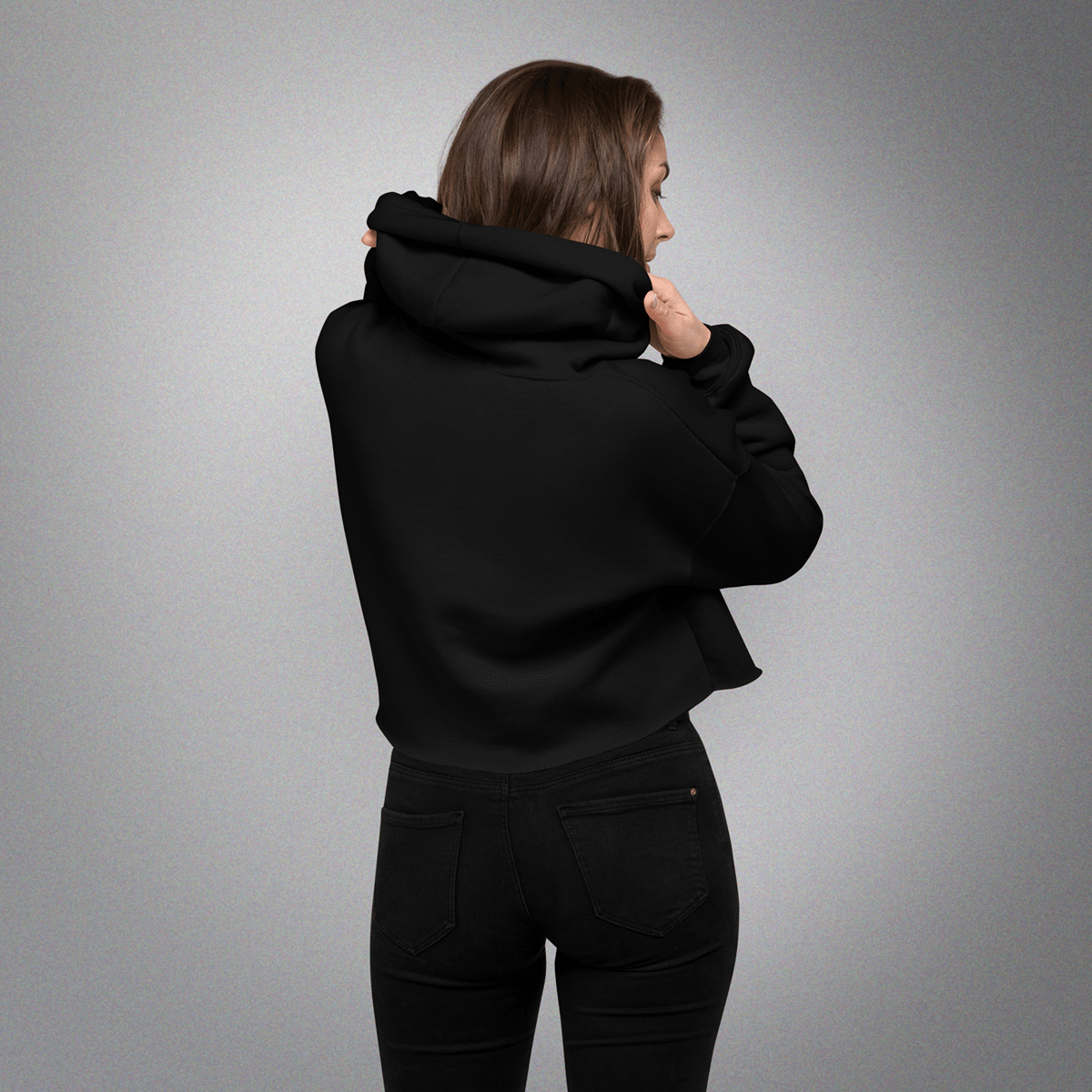 Women's Crop Hoodie Black