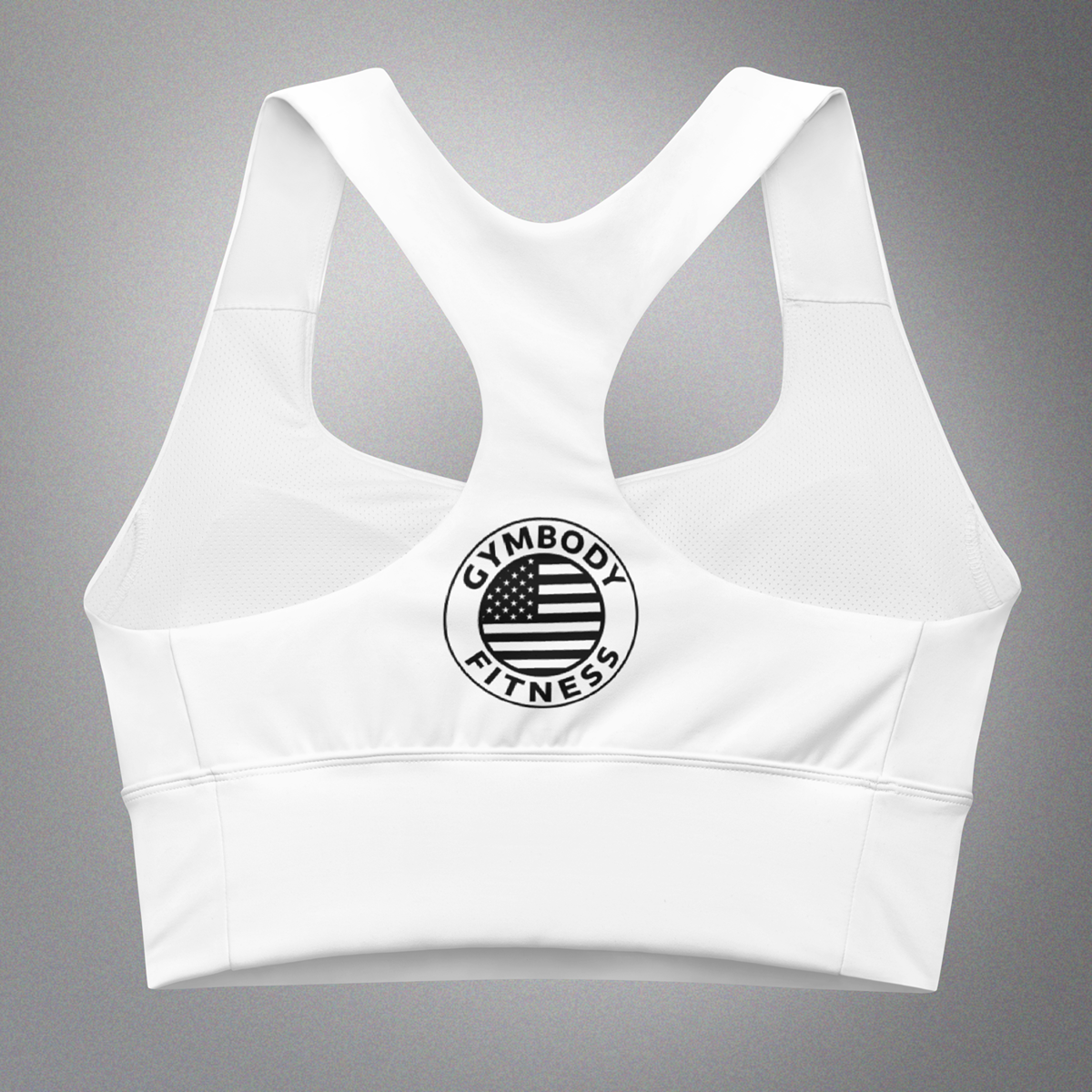 Longline Sports Bra White