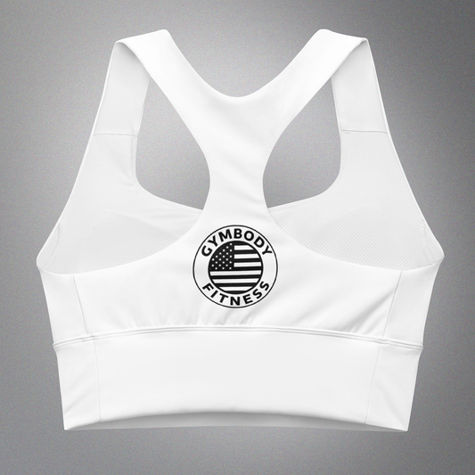 Longline Sports Bra White