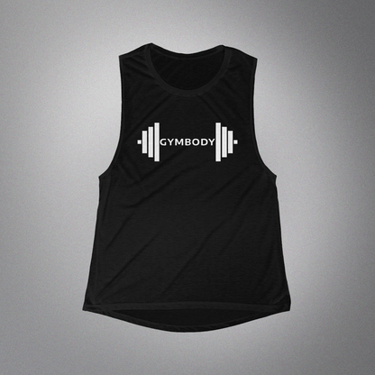 Women's Flowy Scoop Muscle Tank Black