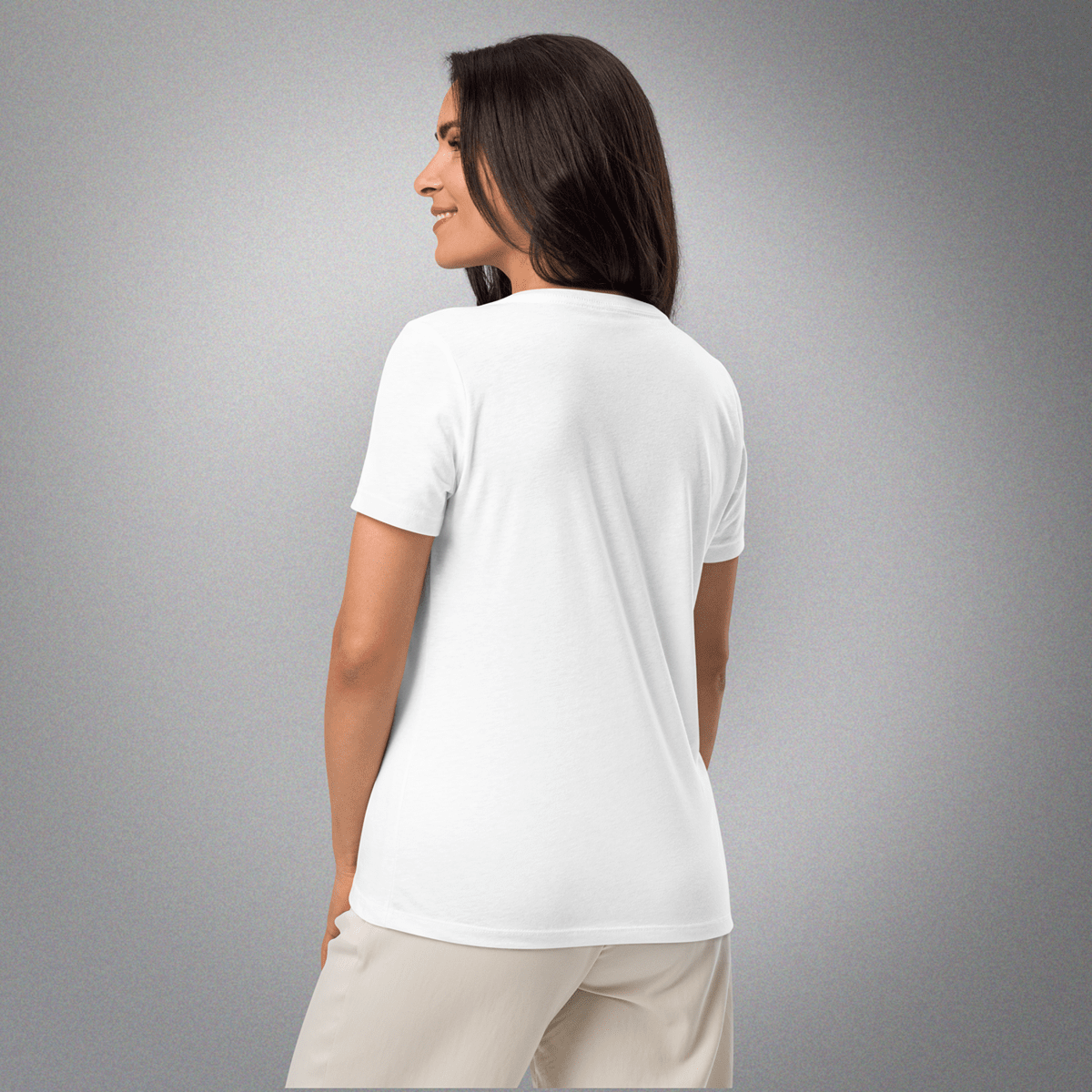 Women’s V-Neck Cotton White