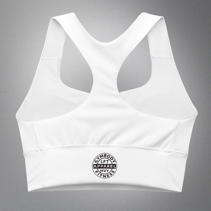 Longline Sports Bra White